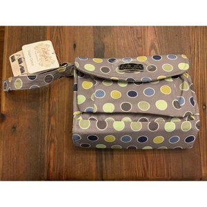 NWT LillyBit diaper clutch, gray polka dot, baby gear